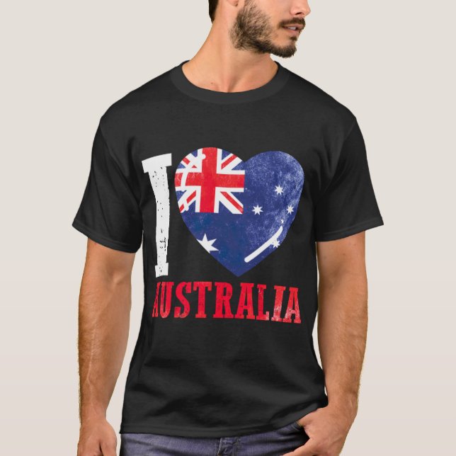 Australien Jag älskar Australien T Shirt (Framsida)