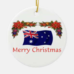 Australien jul julgransprydnad keramik