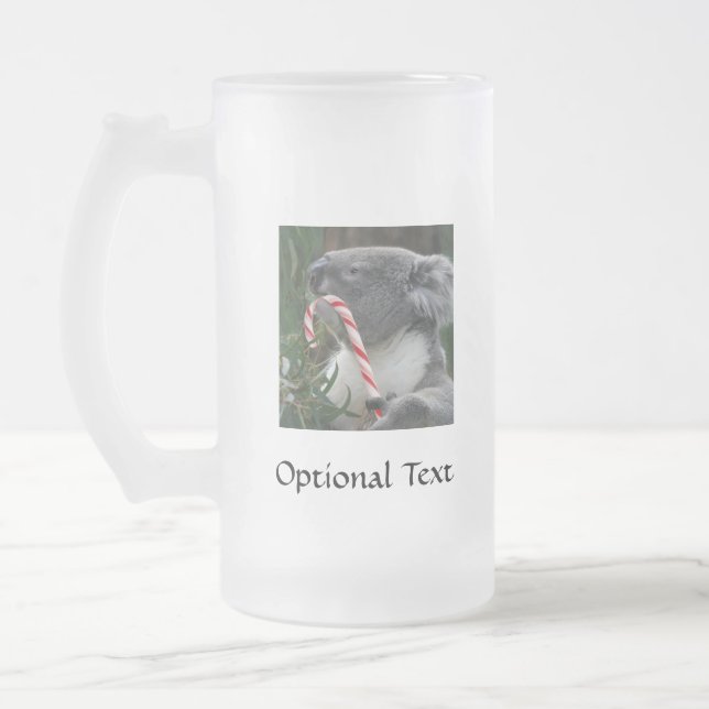 Australien jul Koala Bear Frostat Ölglas (Vänster)