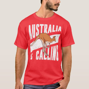 Australien kallar för Cute toon Kangaroo T Shirt