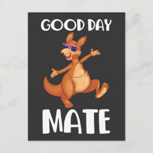 Australien Kangaroo Animal Australian Flagga Aussi Vykort