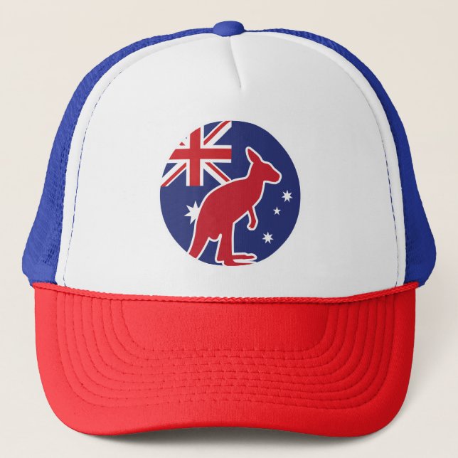Australien Kangaroo Australian National Animal Fla Keps (Framsida)