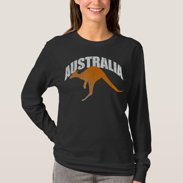 Australien Kangaroo Australian Souvenir T-shirt (Framsida)