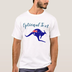 Australien Kangaroo & Flagga T Shirt