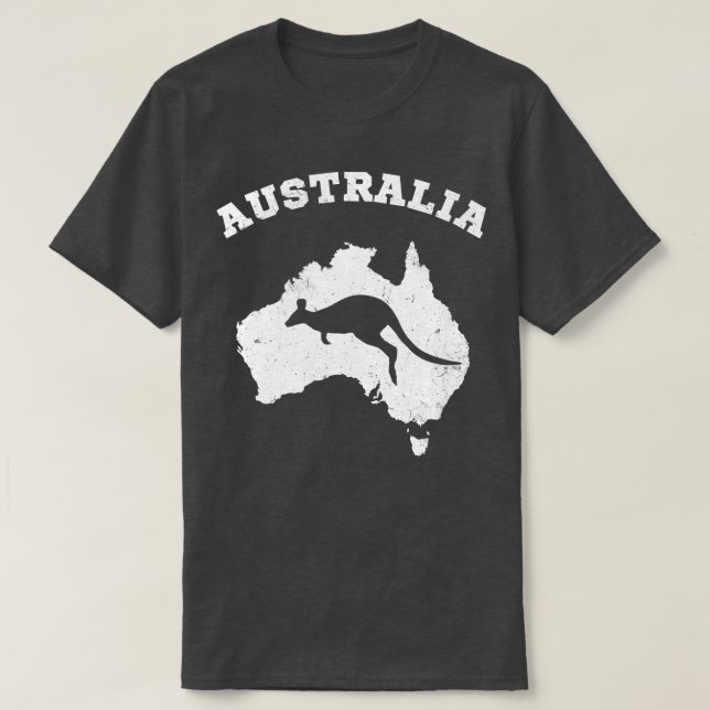 Australien Kangaroo PatrioticVintage T Shirt (Design framsida)