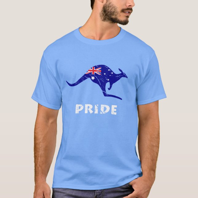 Australien Kangaroo Pride Land Flagga T Shirt (Framsida)