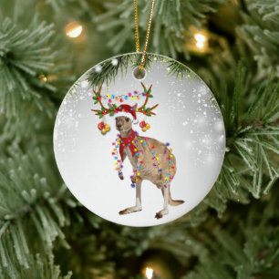 Australien Kangaroo Santa animal marsupial willife Julgransprydnad Keramik