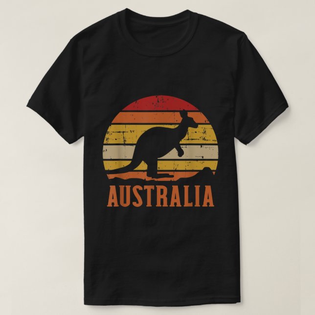 Australien Kangaroo Vintage T Shirt (Design framsida)