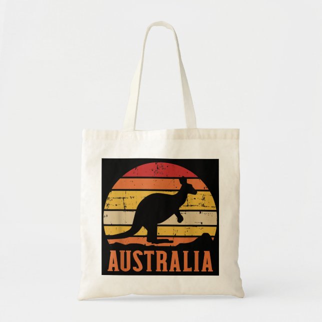 Australien Kangaroo Vintage Tygkasse (Framsidan)