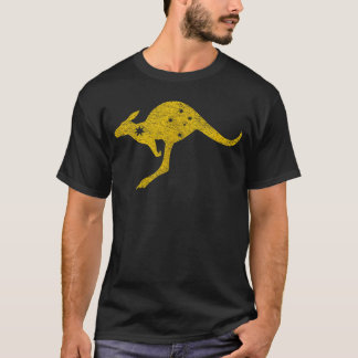 Australien Känguru Aussie ROO Flagga Rondell Sport T Shirt