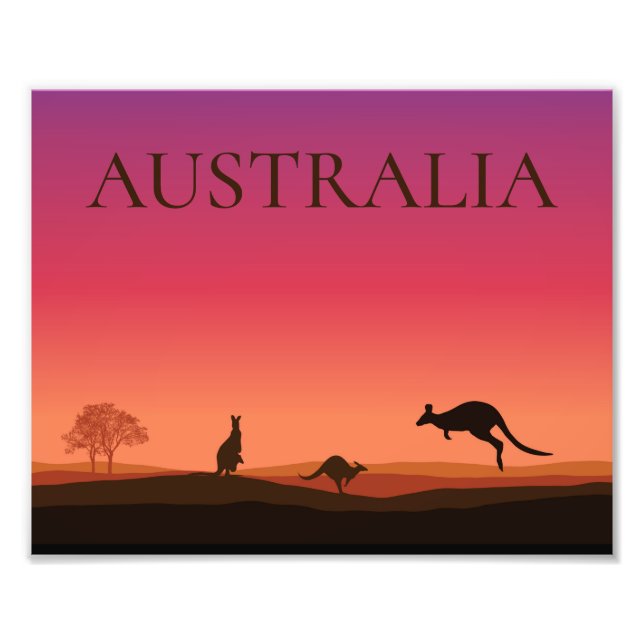 Australien Känguru Foto Poster Print (Framsidan)