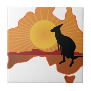 Australien känguru kakelplatta