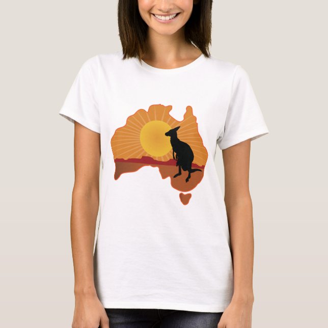 Australien känguru tee (Framsida)