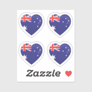 Australien Kärlek Flagga Klistermärken