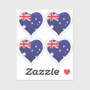 Australien kärlek flagga stolthet hjärta dekal