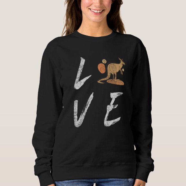 Australien Kärlek Kangaroo Straya Outback Sydney M T Shirt (Framsida)