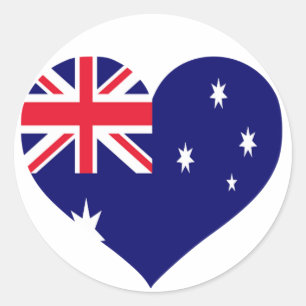 Australien Kärlek Runt Klistermärke