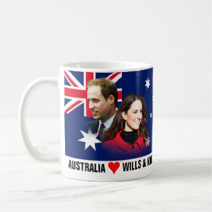 Australien kärlekar William & Kate mugg