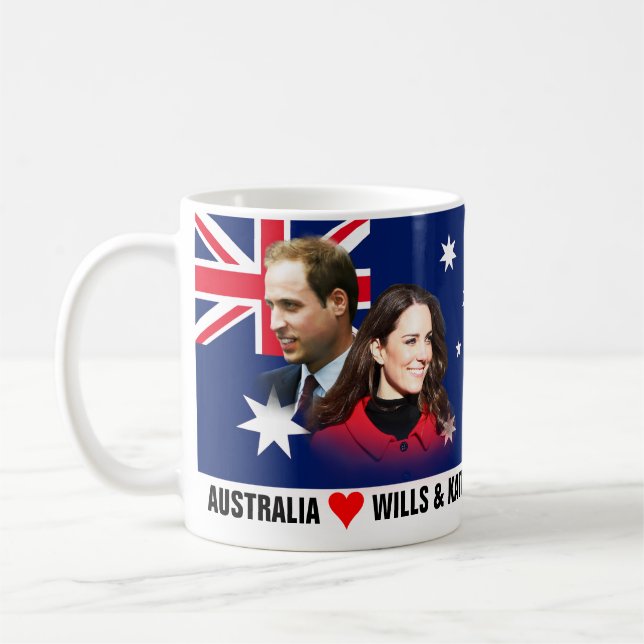 Australien kärlekar William & Kate mugg (Vänster)