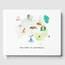 Australien Kart Välkommen Gästböcker