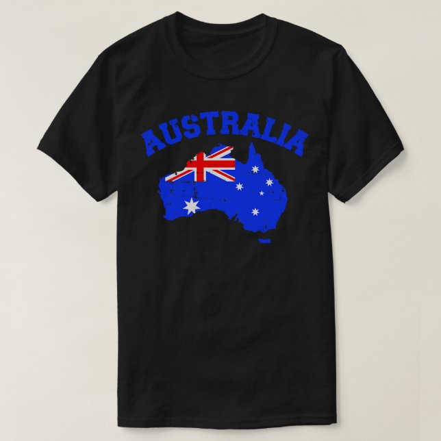 Australien karta 3 t shirt (Design framsida)