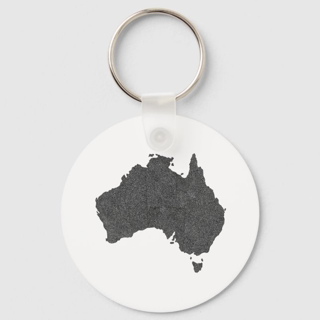 Australien Karta Design med Gömt Gräns Nyckelring (Framsida)