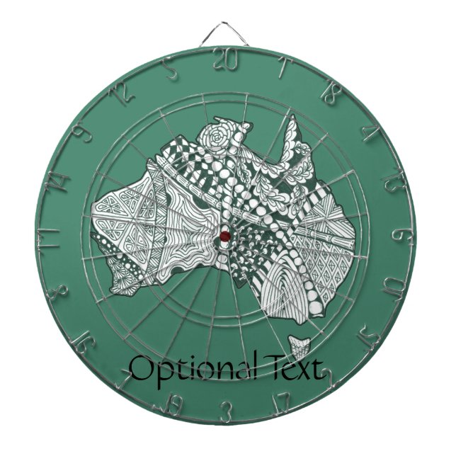 Australien Karta Doodle Art Piltavla (Framsidan)