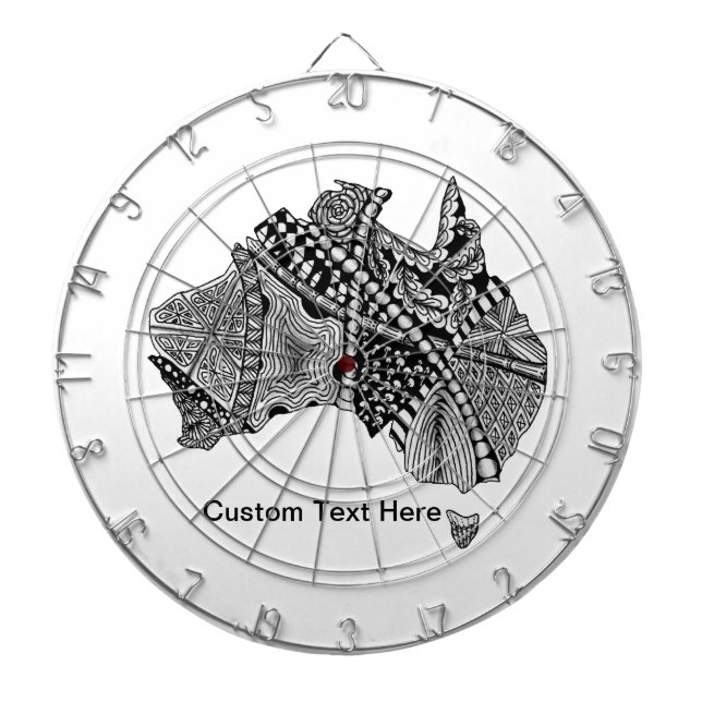 Australien Karta Doodle Piltavla (Framsidan)