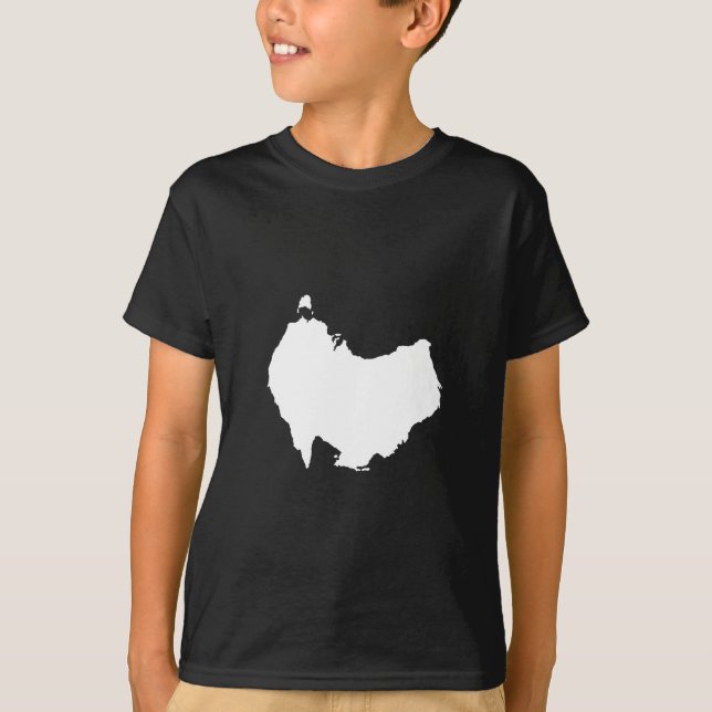 Australien Karta ned under Visual Pun Humor Tee Shirt (Framsida)