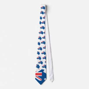 Australien karta och flagga Tie Slips