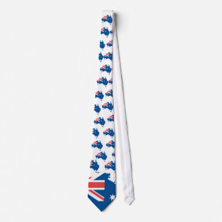 Australien karta och flagga Tie Slips