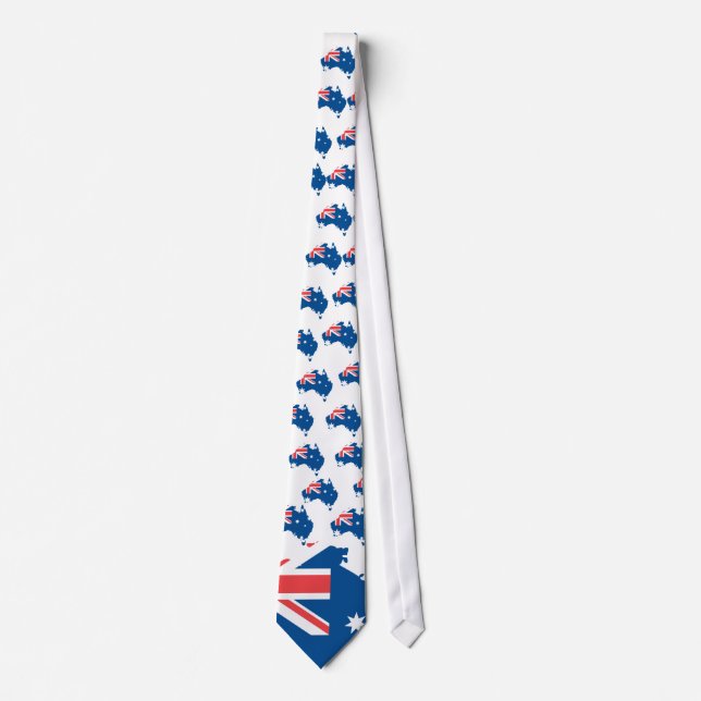 Australien karta och flagga Tie Slips (Framsida)
