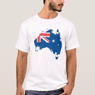 Australien karta och flagga tröja