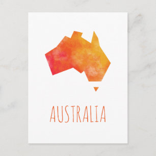 Australien Karta Vykort