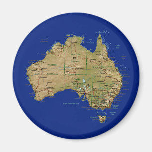 Australien kartamagnet magnet