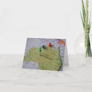 Australien Kartö Greeting Card  Tack Kort