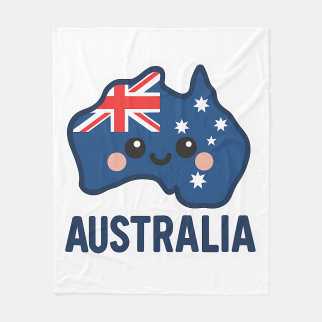 Australien Kawaii Fusion - djärv och positiv Fleecefilt (Framsidan)