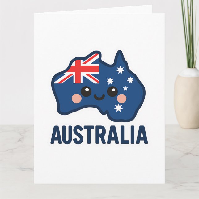 Australien Kawaii Fusion - djärv och positiv Kort (Framsida)