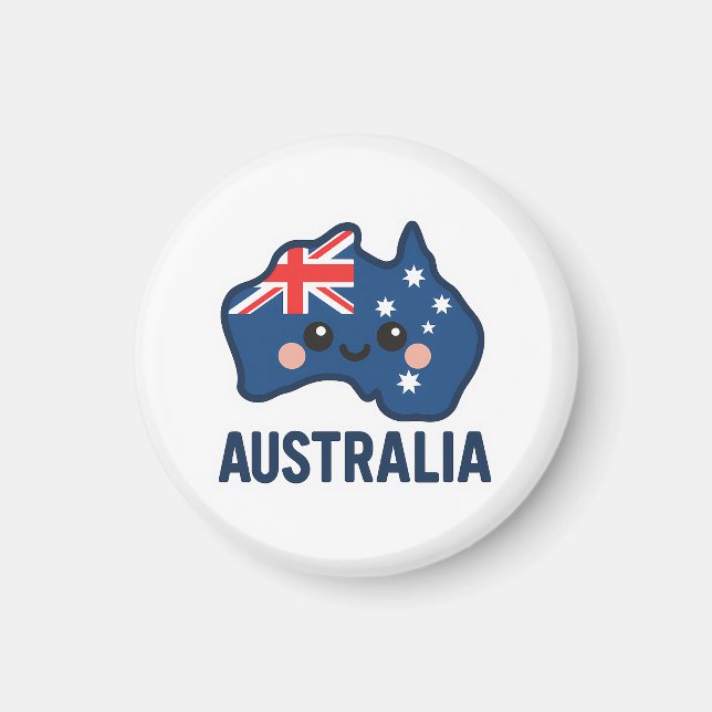 Australien Kawaii Fusion - djärv och positiv Magnet (Framsidan)