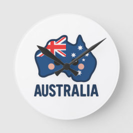 Australien Kawaii Fusion - djärv och positiv Rund Klocka