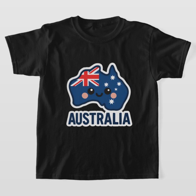 Australien Kawaii Fusion - djärv och positiv T Shirt (Laydown)
