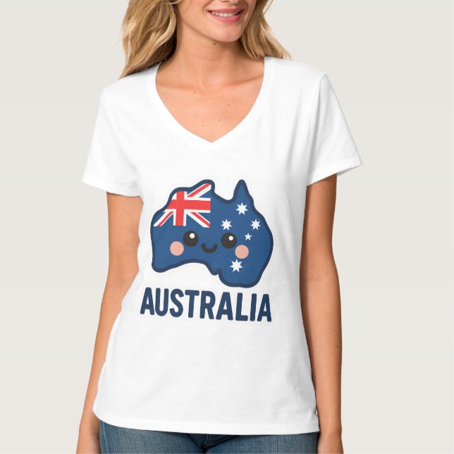 Australien Kawaii Fusion - djärv och positiv T Shirt (Framsida)
