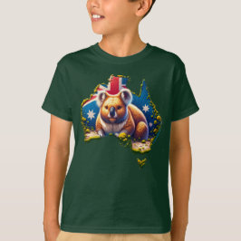 Australien Koala Bear flagga karta T Shirt