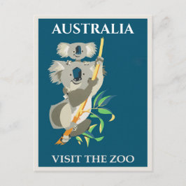 Australien Koala Bear Vintage resor Poster Vykort