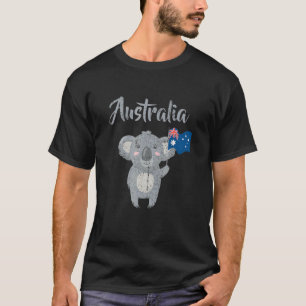 Australien Koala Flagga Straya Outback Sydney Melb T Shirt