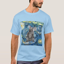 Australien Koala i Starry Night Spoof T Shirt
