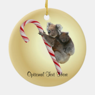 Australien Koala-julen Candy cane Julgransprydnad Keramik