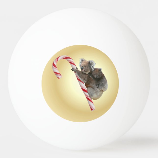 Australien Koala-julen Candy cane Pingisboll (Baksidan)