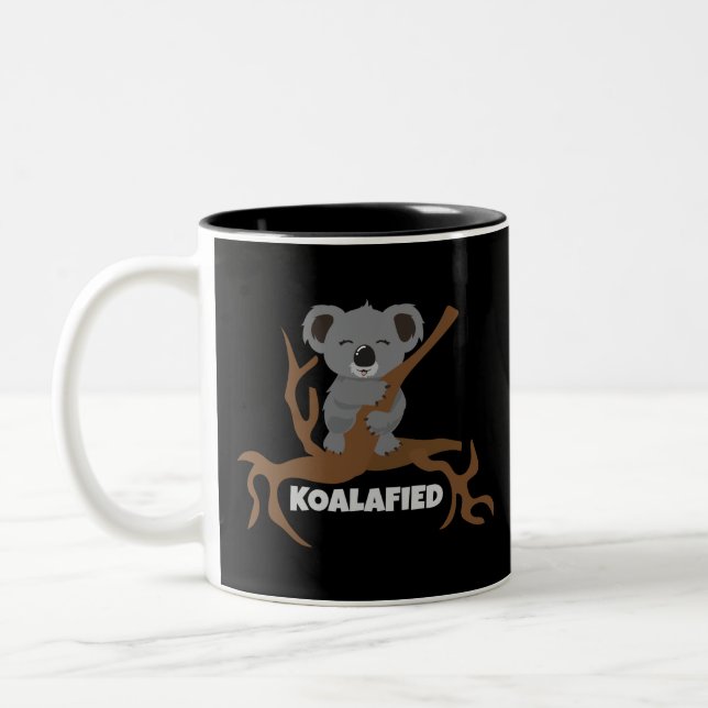 Australien Koalafied Qualified Koala Gift Idea Två-Tonad Mugg (Vänster)