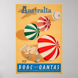 Australien Konst Australiensisk Strand Tryck Qanta